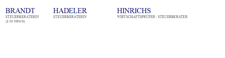 Schriftzug Brandt Hadeler Hinrichs